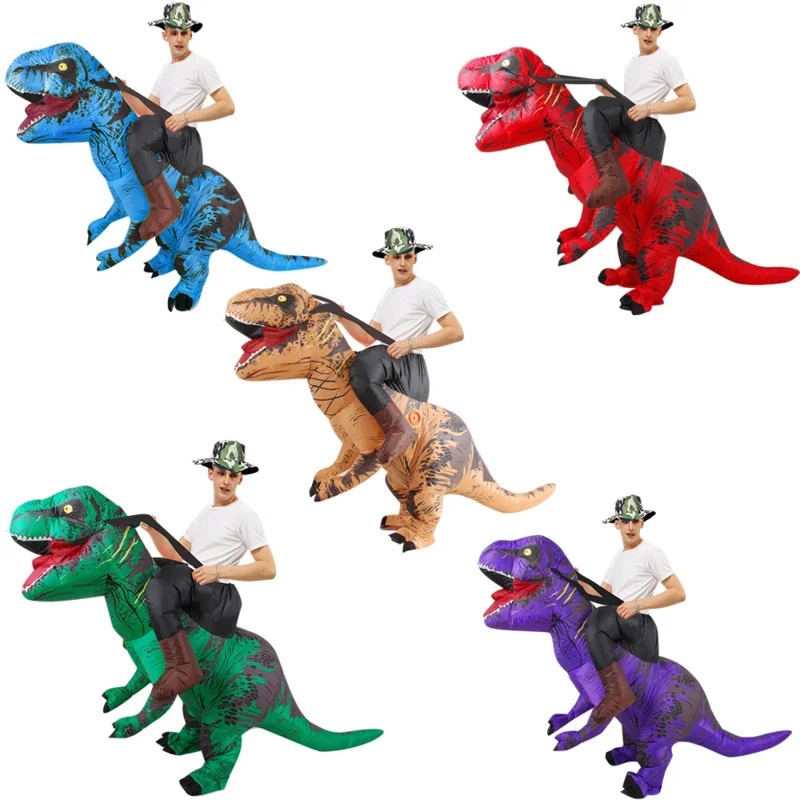 Inflatable Dinosaur Costume Adult - Adult T- Inflatable Dinosaur Costume Funny