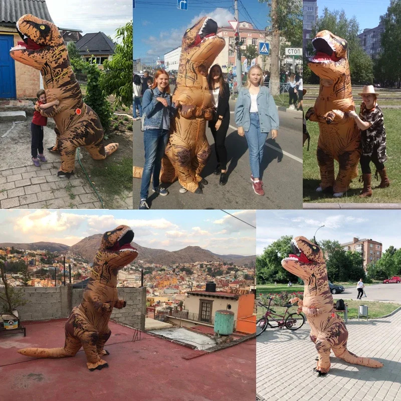 Adult Kids Anime Dinosaur Cost - Inflatable Dinosaur Costume Adult 评论和价格