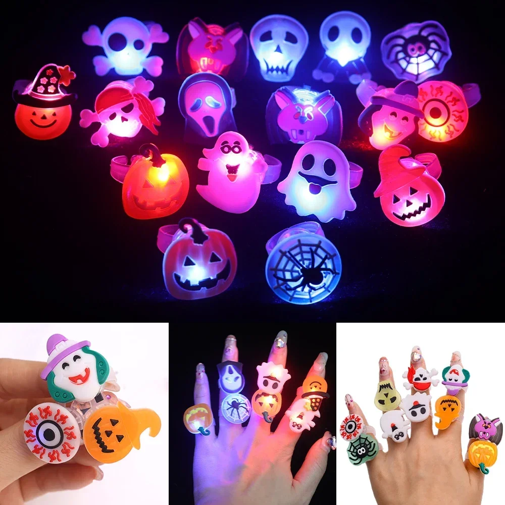 Halloween Luminous Rings Creat - Glow In The Dark Party Glasses 评论和价格