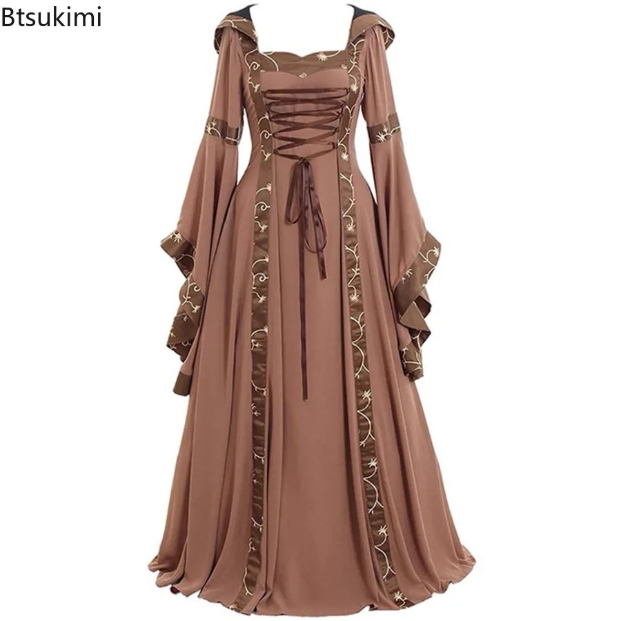 New Women's Medieval Gothic Ho - Medieval Renaissance Dress Women 评论和价格