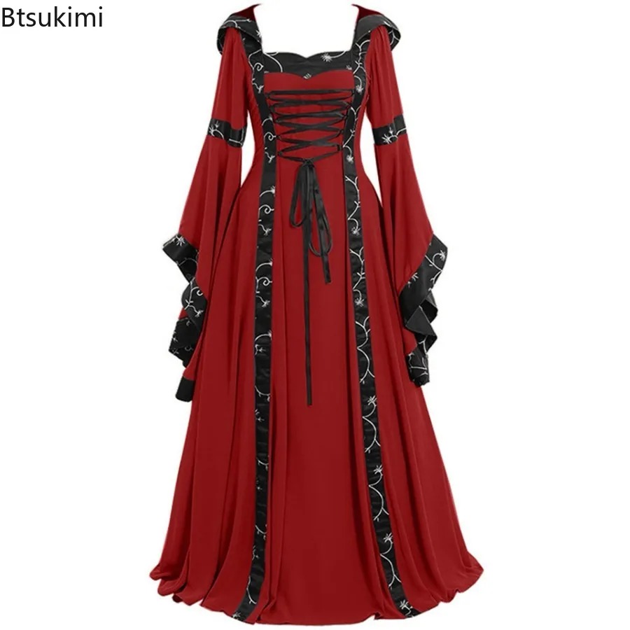 New Women's Medieval Gothic Ho - Medieval Renaissance Dress Women 评论和价格