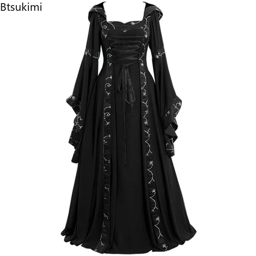 New Women's Medieval Gothic Ho - Medieval Renaissance Dress Women 评论和价格