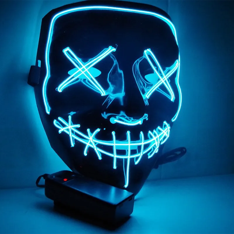 Wireless Scary Glowing Mask LE - Led Purge Mask Halloween 评论和价格