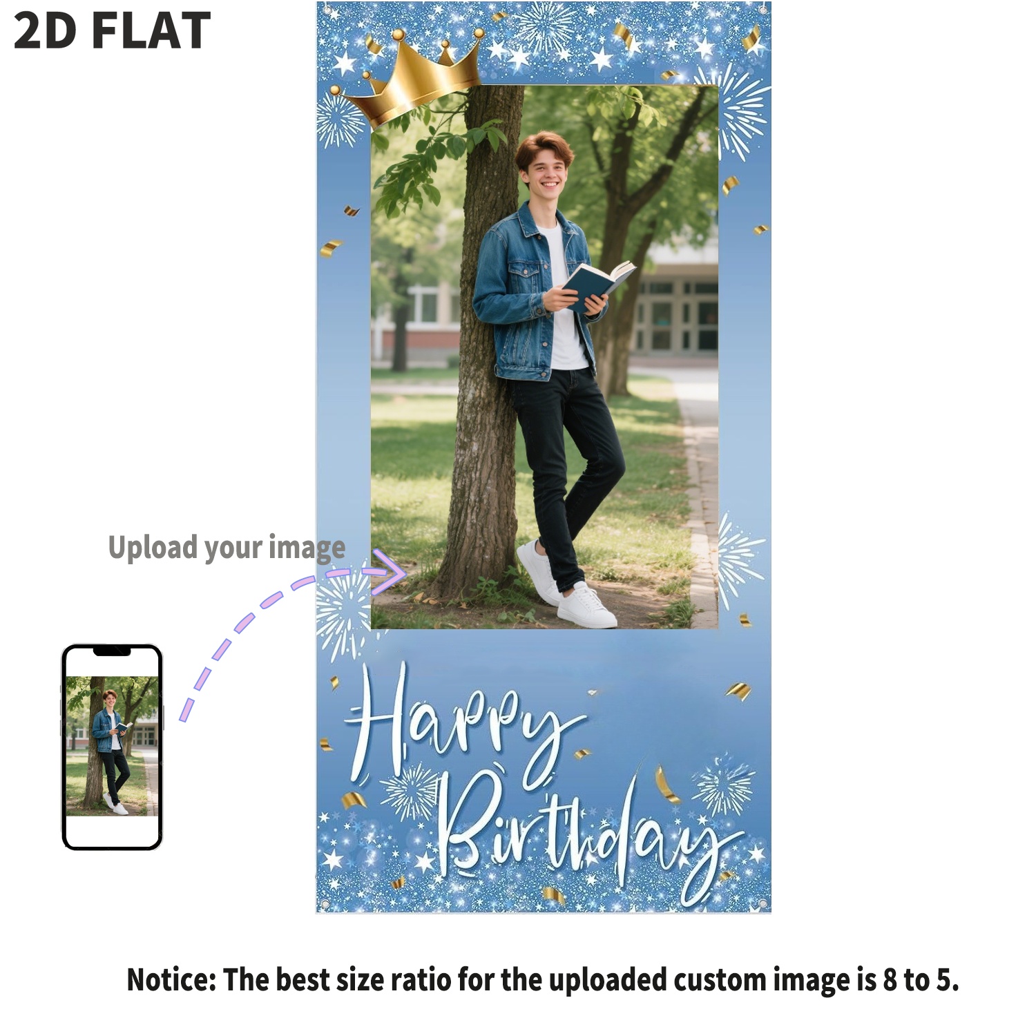 Custom Blue Color Happy Birthd - Party Supplies 评论和价格