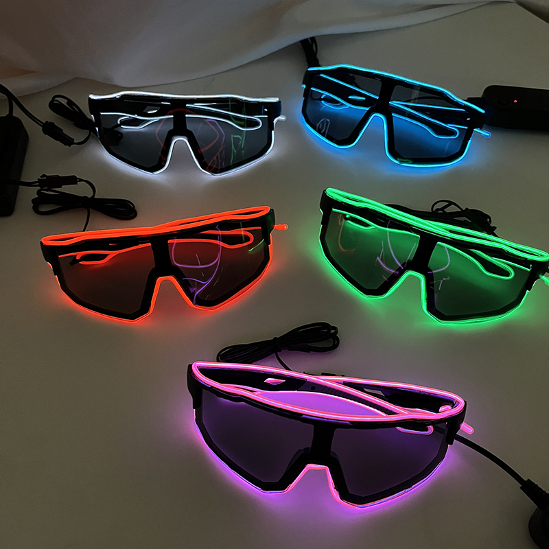 Cool Windproof LED Flashing Gl - Glow In The Dark Party Glasses 评论和价格