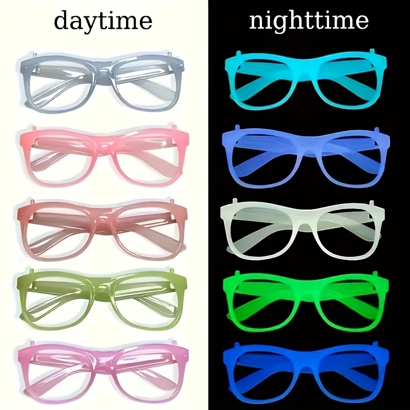 5/12 Pairs of Randomly Colored - Glow In The Dark Party Glasses 评论和价格