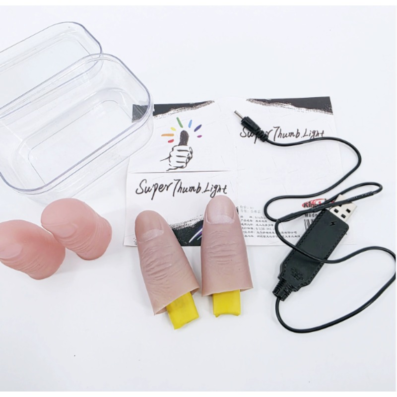 7 Color Light-Pair Set Chargin - Thumb Tip Magic Trick Set 评论和价格