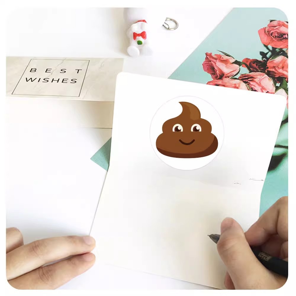 100-500pcs Funny Poop Cartoon  - Prank Toys 评论和价格