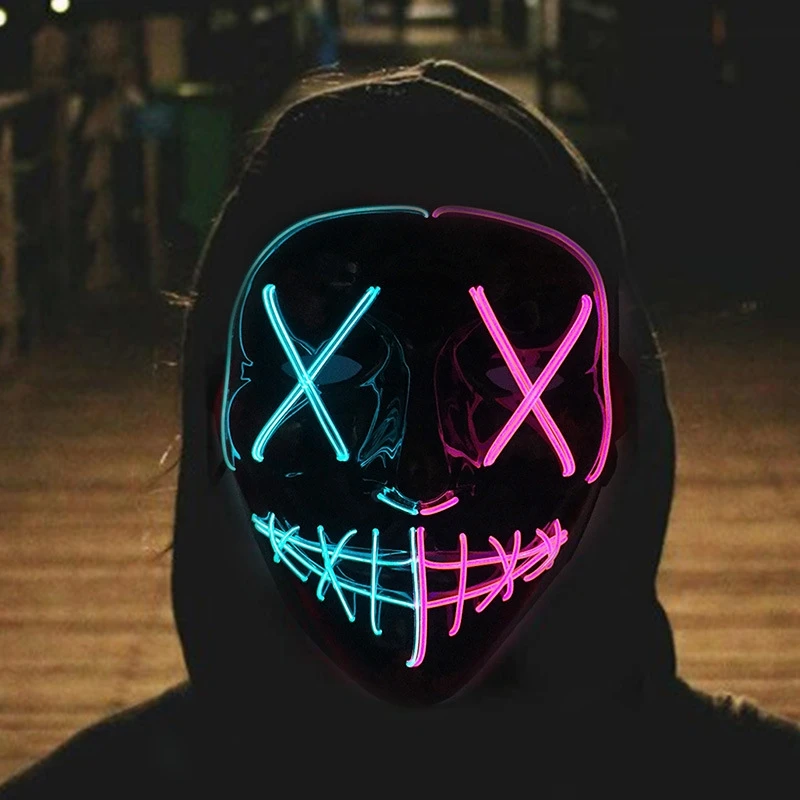 Funny Halloween LED Mask Neon  - Led Purge Mask Halloween 评论和价格