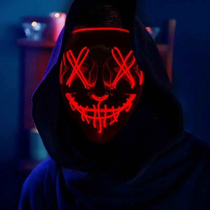 Funny Halloween LED Mask Neon  - Led Purge Mask Halloween 评论和价格