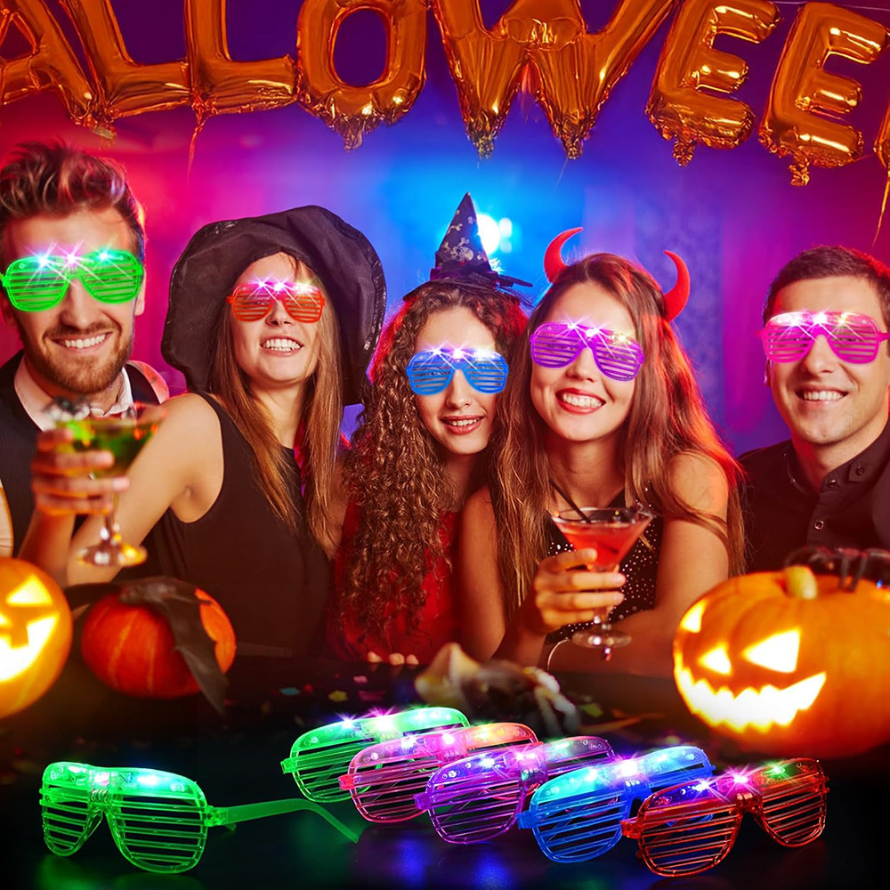 LED Glasses 6 Neon Colors Glow - Glow In The Dark Party Glasses 评论和价格