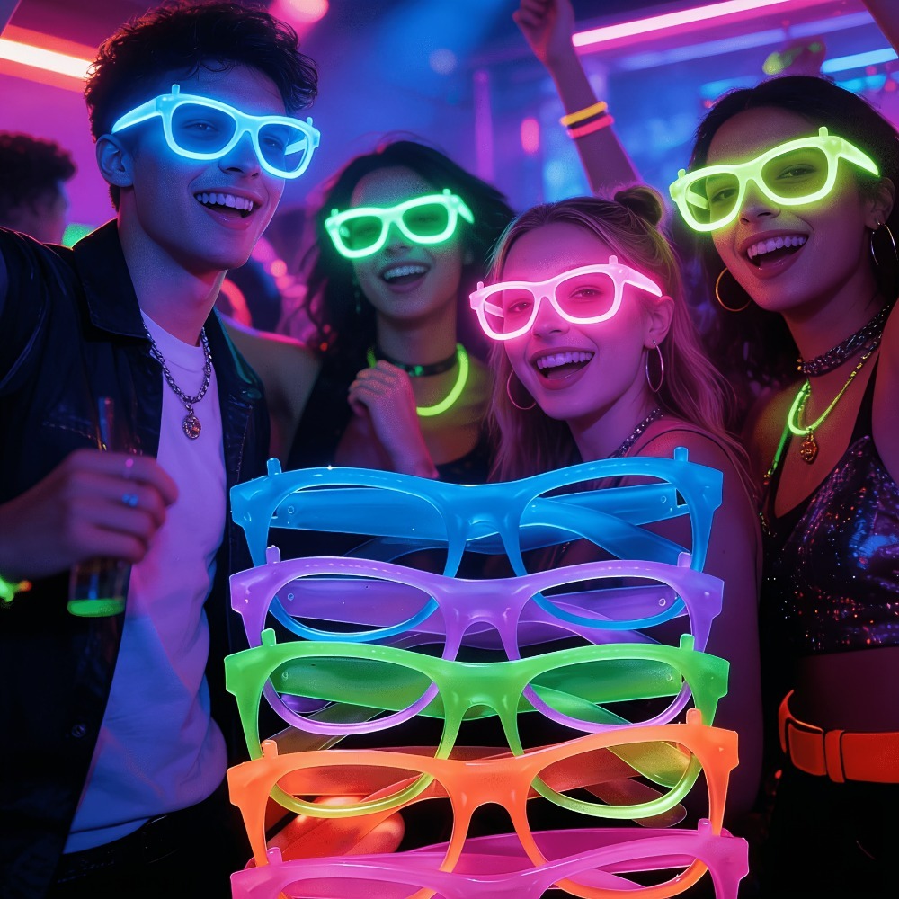 5/12pcs UV Glow in The Dark Gl - Glow In The Dark Party Glasses 评论和价格