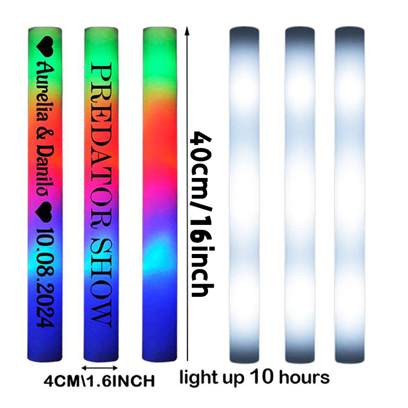 30 LED luminous foam sticks pe - Flashing Led Foam Sticks Party 评论和价格