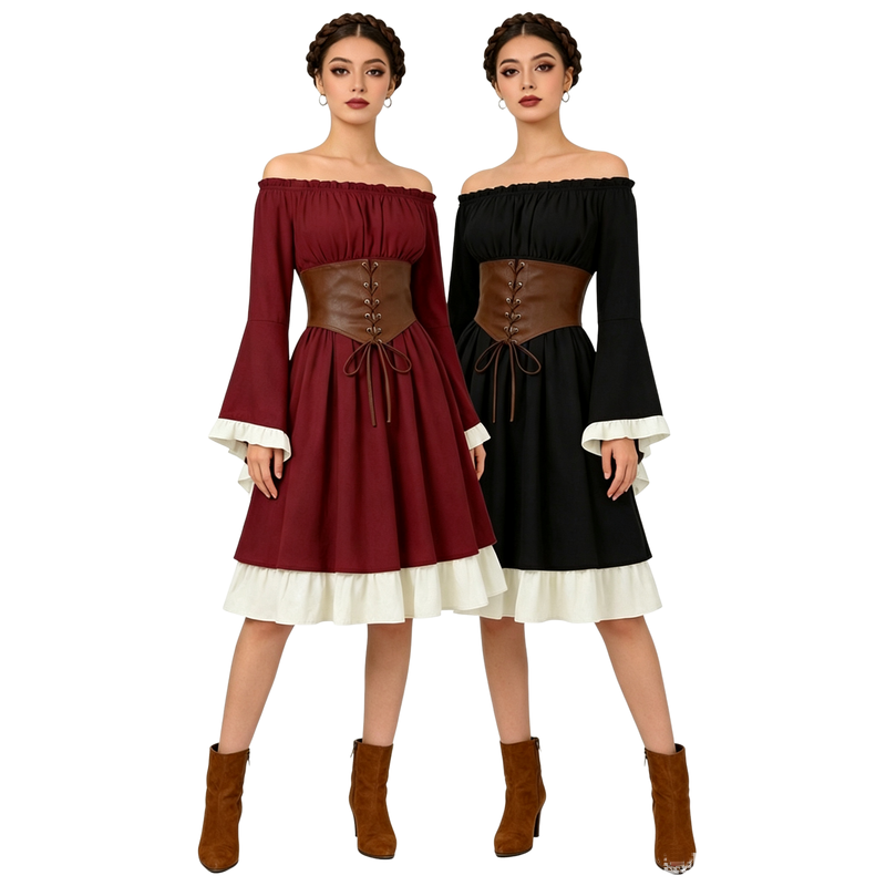 Medieval Renaissance Midi Dres - Costumes 评论和价格