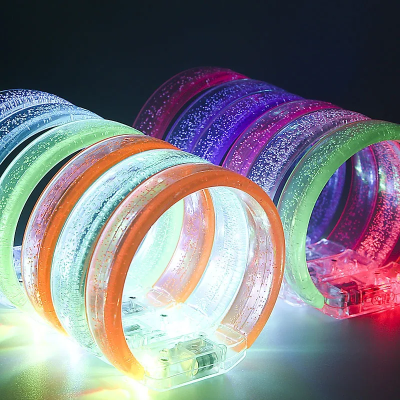 5/8/10pcs LED Glow Bangle Brac - Glow In The Dark Party Glasses 评论和价格