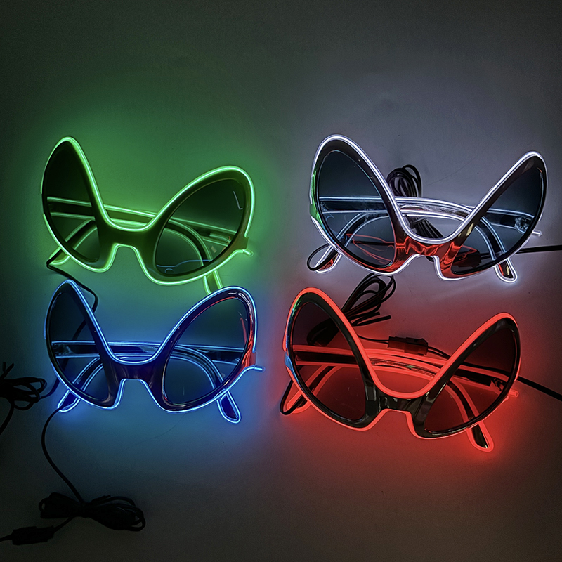 Cool Light Up LED Alien Glasse - Glow In The Dark Party Glasses 评论和价格