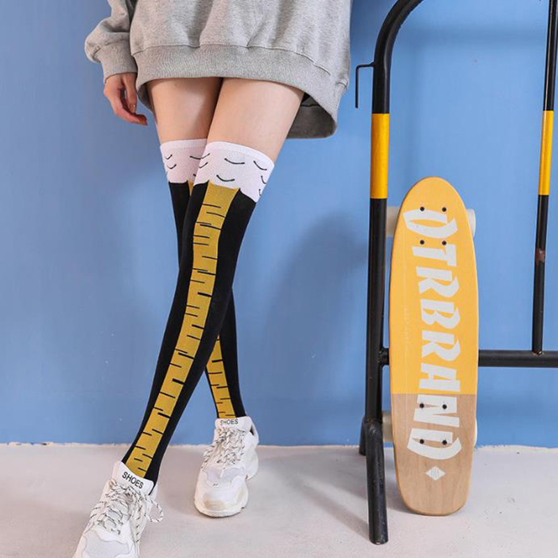 1-4 Pairs Women Knee High Sock - Funny Chicken Leg Socks 评论和价格